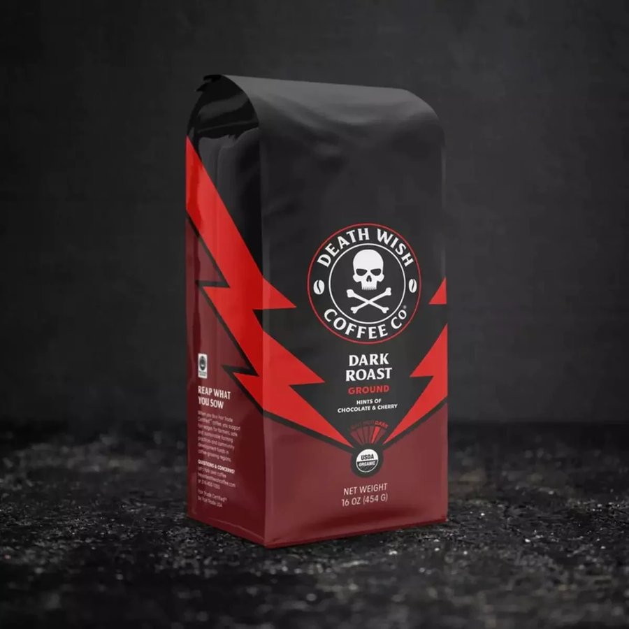 Death Wish Coffee product packaging