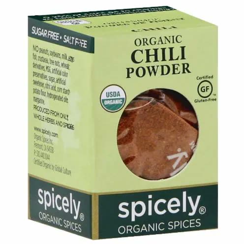 Spicely Organics product packaging